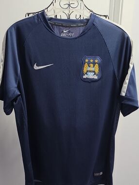 Nike Manchester Navy Blue Dri-FIT Soccer Jersey with Crest
